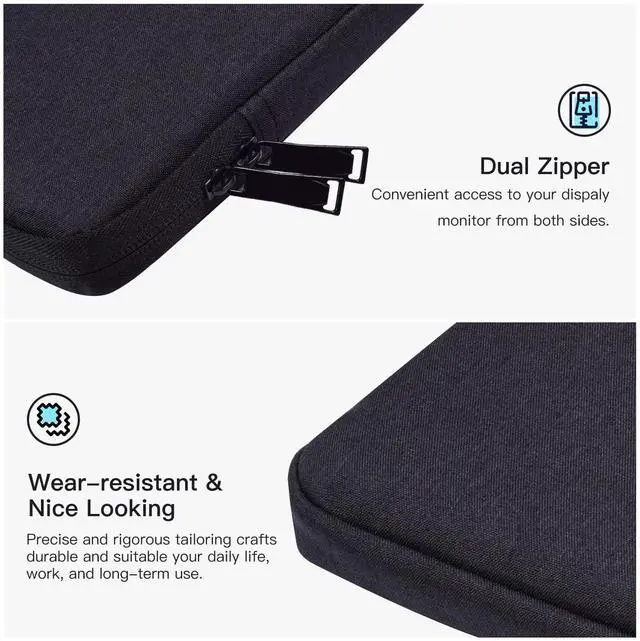 Alt view image 5 of 6 - 17.3 Inch Portable Monitor Carrying Bag Sleeve for EVICIV ZSCMALLS ASUS Acer Bimawen Feiasia CUIUIC Cocopar MAGICRAVEN NexiGo,16.14 x 11.41 Computer Laptop Gaming Monitor Travel Case