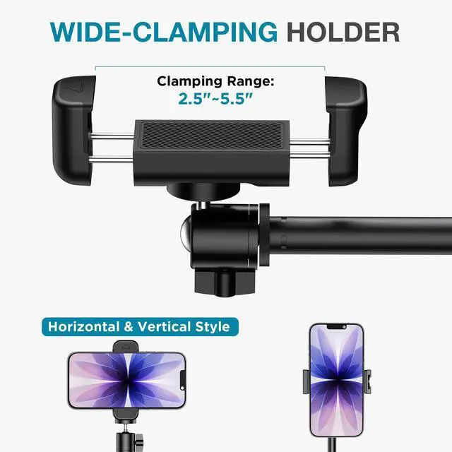 Alt view image 6 of 7 - Overhead Phone Mount Webcam Stand Camera Mount Tripod for Desk