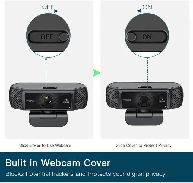 Alt view image 2 of 7 - 1080P AutoFocus Webcam with Mini Tripod, FHD USB Web Camera with Microphone & Privacy Cover, Extendable Tripod Stand, for Zoom/Skype/Teams/Webex, MAC PC