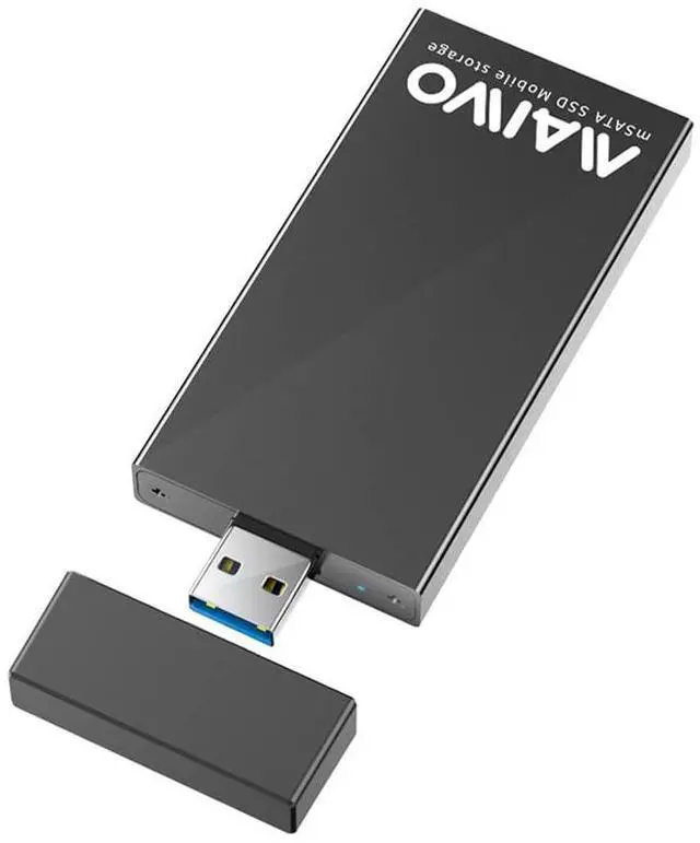 Main image of mSATA to USB 3.0 Adapter, mSATA SSD Enclosure Reader, 30x30 30x50 Mini SATA Hard Drive Case, 2TB Capacity, Aluminum, No Cable Required