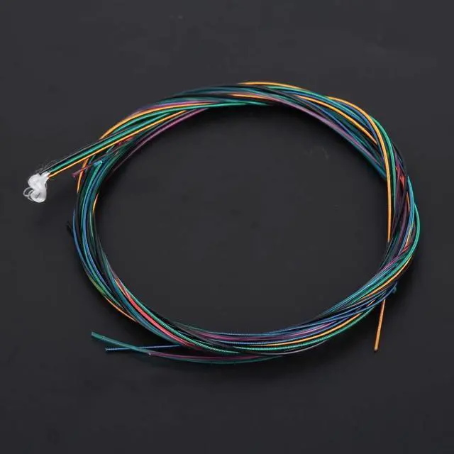 Alt view image 2 of 6 - 6Pcs Classical Guitar Strings Set, Colored Nylon & Copper Alloy Winding, Medium Gauge, Suitable for