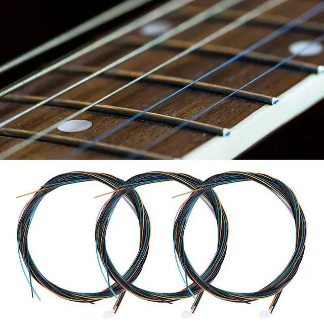 Alt view image 5 of 6 - 6Pcs Classical Guitar Strings Set, Colored Nylon & Copper Alloy Winding, Medium Gauge, Suitable for