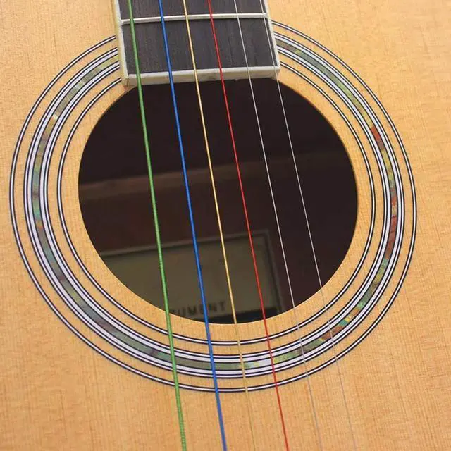 Main image of 6Pcs Classical Guitar Strings Set, Colored Nylon & Copper Alloy Winding, Medium Gauge, Suitable for
