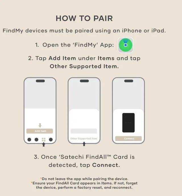 Alt view image 7 of 7 - FindAll Wallet Card with Find My, Wallet Tracker Card with Left Behind Notification, Sound Alert and Wireless Charging, Works with iPhone, iPad, Mac Sand