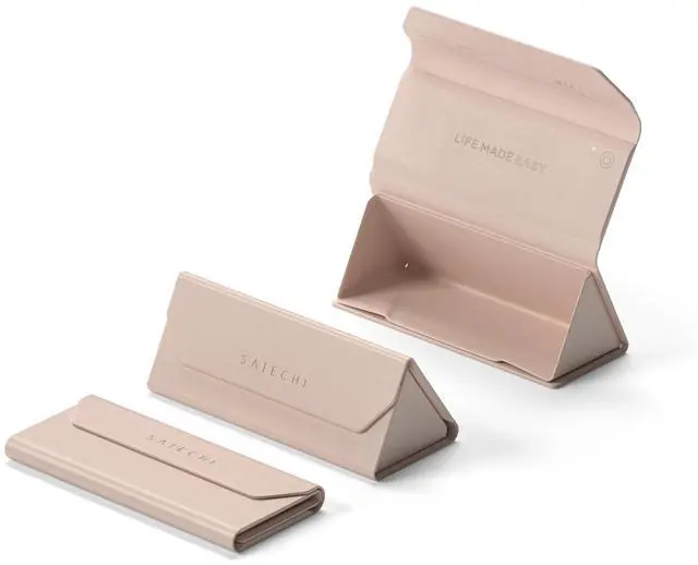 Alt view image 2 of 7 - FindAll Smart Glasses Case with Find My, Foldable & Portable, Wireless Rechargeable, Left-Behind Alerts, Loud Audible Chime, Compatible with Most Glasses & XR/AR Glasses Desert Rose