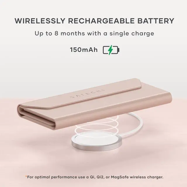 Alt view image 6 of 7 - FindAll Smart Glasses Case with Find My, Foldable & Portable, Wireless Rechargeable, Left-Behind Alerts, Loud Audible Chime, Compatible with Most Glasses & XR/AR Glasses Desert Rose