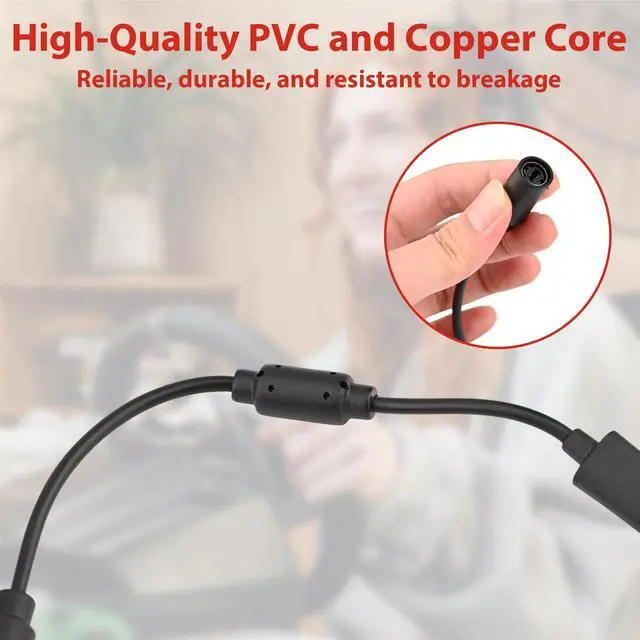 Alt view image 4 of 6 - 2 Pack USB Breakaway Cable for Logitech G920 G923 G27 G29 for Xbox 360 Controllers Guitar Hero for Rocksmith Real Tone Cable Adapter Driving Force Thrustmaster Ferrari 458 Spider Racing Wheel Cord