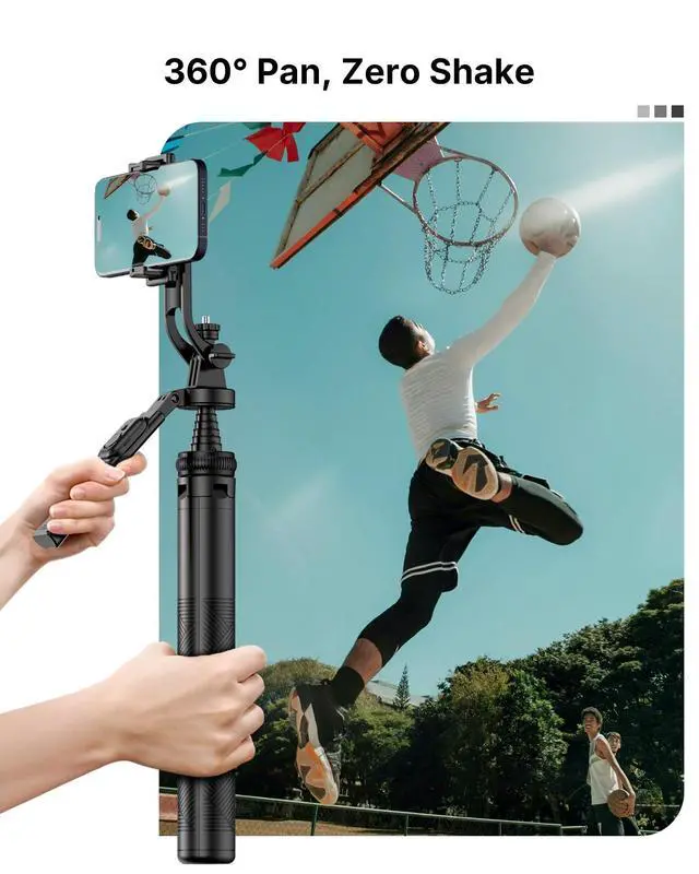 Alt view image 5 of 7 - 4-Leg Phone Tripod, 71-inch Selfie Stick for iPhone & Android