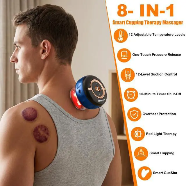 Alt view image 3 of 7 - 1 Pack Cupping Set Home Therapy Kit (Blue)