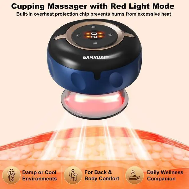 Alt view image 4 of 7 - 1 Pack Cupping Set Home Therapy Kit (Blue)