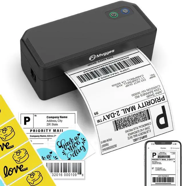 Main image of Shipping Label Printer,Bluetooth 4x6 Thermal Label Printer for Small Business Office or Home, Compatible with Android, iOS, Windows and Mac,