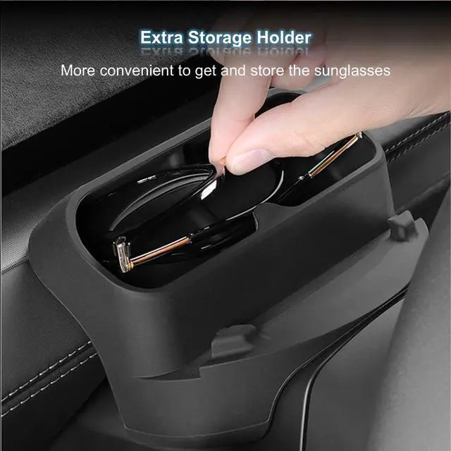 Alt view image 3 of 7 - Silicone Steering Wheel Sunglasses Holder Compatible with Tesla Model Y Juniper 2025, Dashboard Phone Stand Holder, Instrument Panel Tray Sunglasses Box Phone Mount for Tesla Model Y Refresh