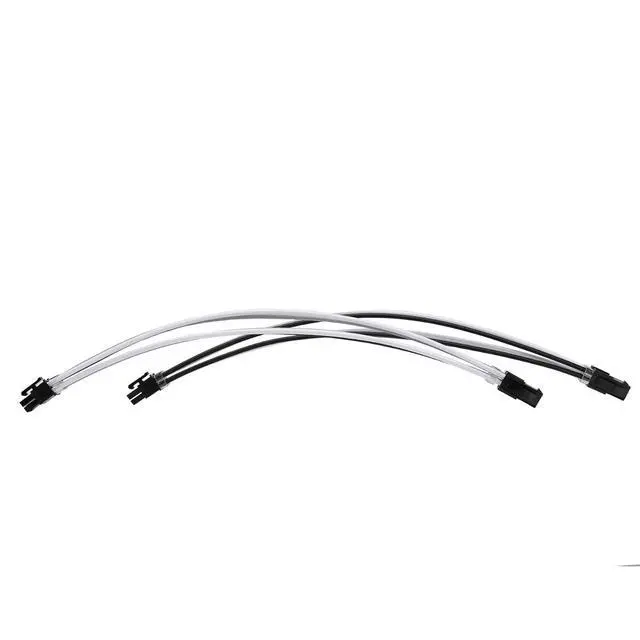 Alt view image 6 of 7 - 16AWG PSU Extension Power Supply Cable Kit for GPU/CPU, 24 PIN/(6+2) PIN/(4+4) PIN Cable Management, 11.8inch with Cable Combs(Black+White,WTP)