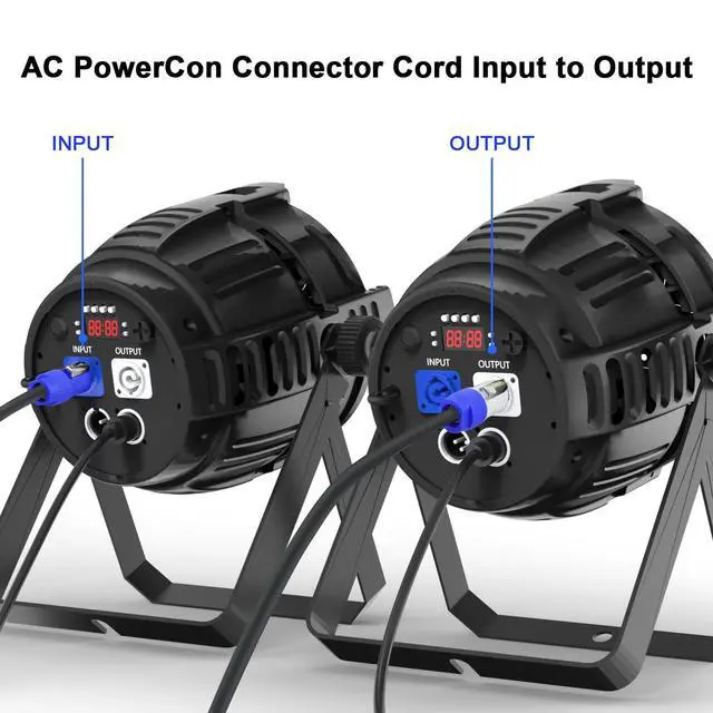 Alt view image 2 of 5 - 2 Pack Stage Light PowerCON Cable, 3 Pin 16AWG AC PowerCon Connector Cord Input to Output, 20A Power Extension Cord for Outdoor Stage Lighting Series - 1M / 3FT (2PC)