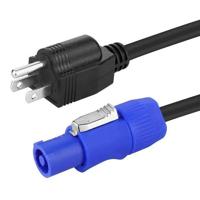 Alt view image 6 of 6 - 2 Pack Stage Light PowerCON Cable with 3 Prong Plug, 20A 3Pin 16AWG, Male to Male Power Cable for Outdoor Stage Lighting Series-1M/3FT (2PC)