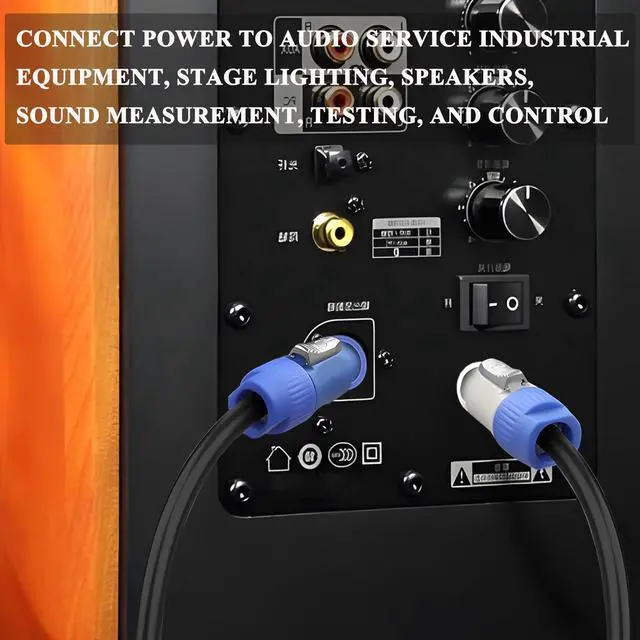 Alt view image 3 of 7 - MAYWILLA PowerCon Power Cable AC 16 AWG 3 Pin PowerCon Input to PowerCon Output Power Connector Extension Cable for Stage Light/LED Screen,Audio Video Equipment (3.3FT)