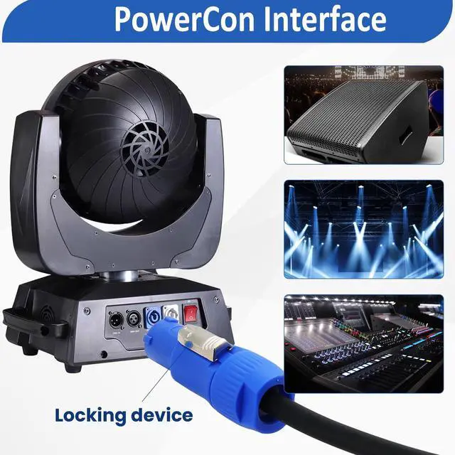 Alt view image 4 of 7 - 16AWG PowerCon Power Cable AC PowerCon Input to PowerCon Output 15A 3 Pin Power Extension Cable for LED Screen, Beam Moving Head Light, Stage Light Power, Audio Video Equipment (1M/3.2FT)