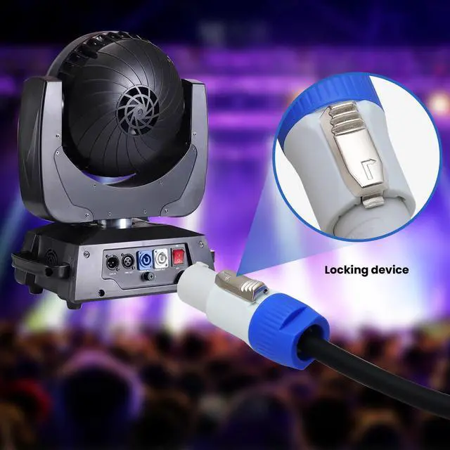 Alt view image 5 of 7 - 16AWG PowerCon Power Cable AC PowerCon Input to PowerCon Output 15A 3 Pin Power Extension Cable for LED Screen, Beam Moving Head Light, Stage Light Power, Audio Video Equipment (1M/3.2FT)