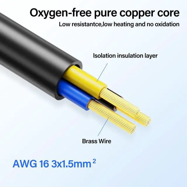 Alt view image 4 of 7 - PowerCon Power Cable,16AWG AC PowerCon Input to PowerCon Output Power Extension Cable for LED Screen Beam Moving Head Light, Stage Lighting Fixture1M/3.3FT