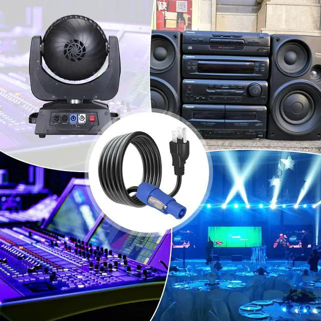 Alt view image 2 of 7 - 3-Prong NEMA 5-15P to PowerCON Cable 20A 3 Pin PowerCon Input Connector to NEMA 5-15P Connector Cord 16AWG for Outdoor Stage Light LED Screen-3.05M/10FT