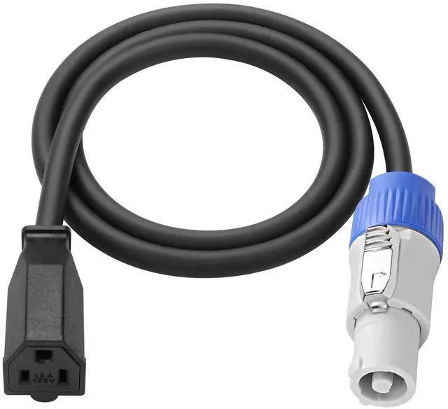 Main image of 3-Prong NEMA 5-15R to PowerCon Power Cable Cord 15A 125V 3 Pin PowerCon Output Male Connector to NEMA 5-15R Female Extension Power Wire 16AWG for Outdoor Stage Light LED Screen-1M/3.2FT