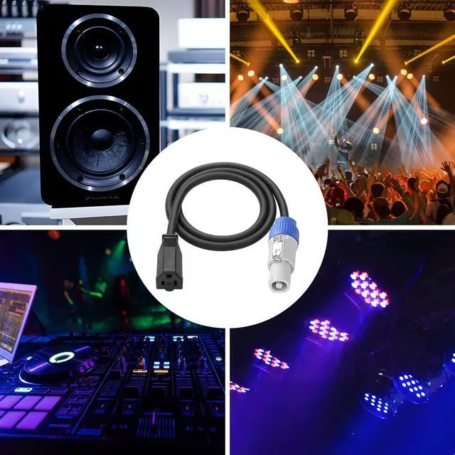 Alt view image 7 of 7 - 3-Prong NEMA 5-15R to PowerCon Power Cable Cord 15A 125V 3 Pin PowerCon Output Male Connector to NEMA 5-15R Female Extension Power Wire 16AWG for Outdoor Stage Light LED Screen-1M/3.2FT