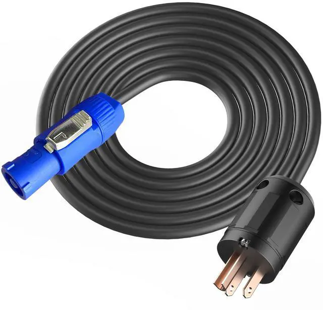 Main image of 12AWG PowerCON Cable, NEMA 5-15p to PowerCON Connector, AC Power Cable 20A 3 Pin Input Male Connector Extension Wire for Outdoor Stage Light LED Screen (6FT)