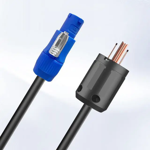Alt view image 2 of 7 - 12AWG PowerCON Cable, NEMA 5-15p to PowerCON Connector, AC Power Cable 20A 3 Pin Input Male Connector Extension Wire for Outdoor Stage Light LED Screen (6FT)