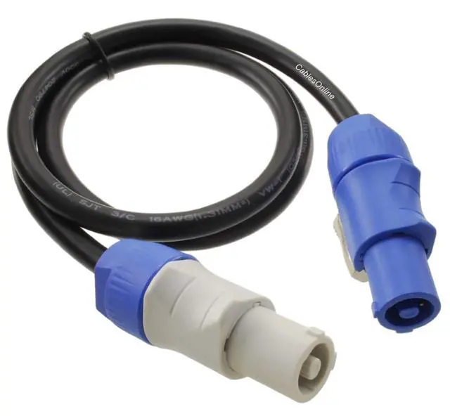 Alt view image 2 of 4 - , 3ft. 16AWG Stage Lighting Fixture PowerCon-Compatible Power-Through Jumper Cable, PC-KA603