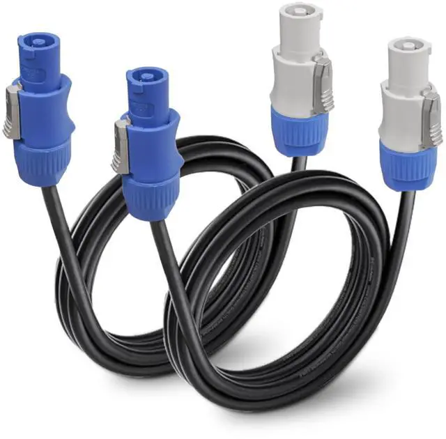 Main image of 2 Pack 4FT 14AWG AC PowerCon Cable with Twist Lock, PowerCon Input to PowerCon Output 3 Pin Cable for Powered Speaker, Stage Light, LED Screen, Audio Video Equipment and More (STC-PP4-2PK)