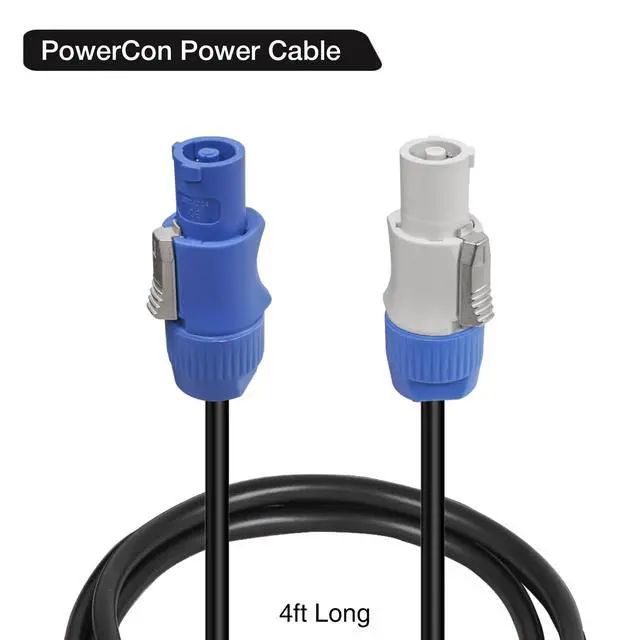 Alt view image 2 of 3 - 2 Pack 4FT 14AWG AC PowerCon Cable with Twist Lock, PowerCon Input to PowerCon Output 3 Pin Cable for Powered Speaker, Stage Light, LED Screen, Audio Video Equipment and More (STC-PP4-2PK)
