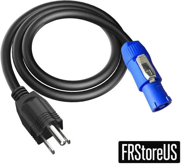 Alt view image 2 of 5 - 3-Prong NEMA 5-15P to PowerCON AC Power, 20A 3-Pin Male Connector to NEMA 5-15P Plug, 16AWG Heavy Duty Power Cable for Outdoor Stage Lighting, LED Screen, DJ Equipment - 1M/3.2FT