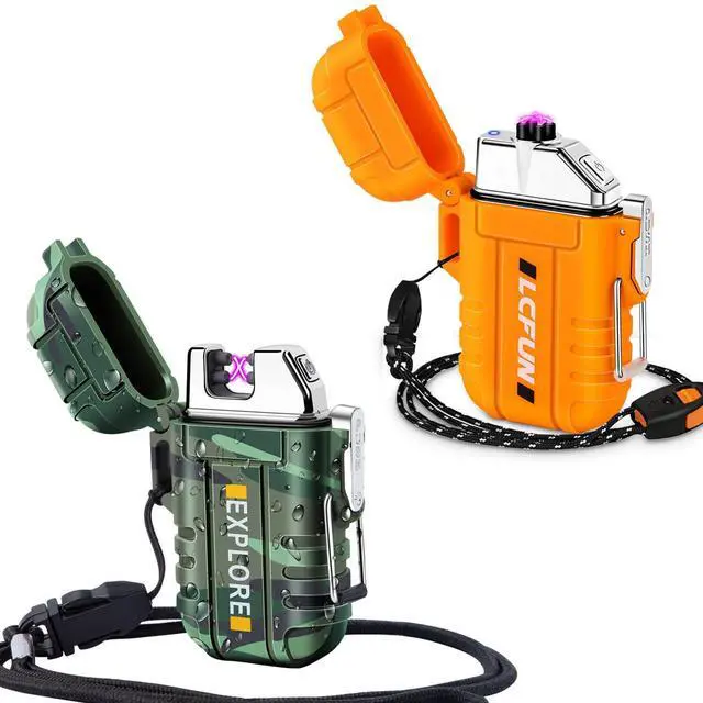 Main image of Bundle for Outdoor Lovers-Camouflage and Orange Waterproof Lighter for Camping, Survival, Tactical