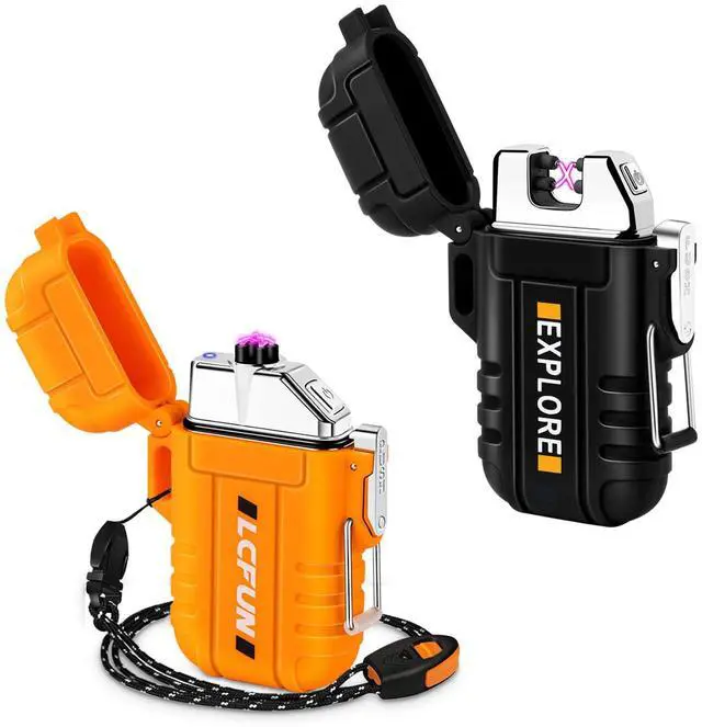 Main image of 2 Pack Waterproof and Windproof Lighter, Electric Lighters Rechargeable