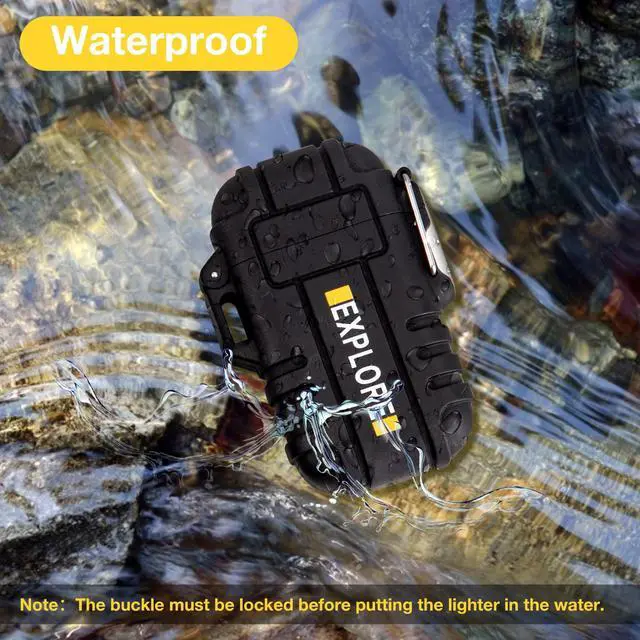 Alt view image 2 of 7 - 2 Pack Waterproof and Windproof Lighter, Electric Lighters Rechargeable