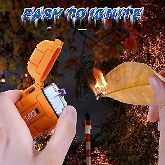 Alt view image 6 of 7 - 2 Pack Waterproof and Windproof Lighter, Electric Lighters Rechargeable