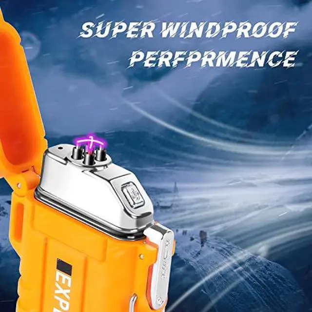 Alt view image 7 of 7 - 2 Pack Waterproof and Windproof Lighter, Electric Lighters Rechargeable