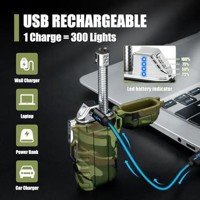 Alt view image 2 of 7 - Waterproof Lighter 2 Pack, Upgrade Camo Lighter