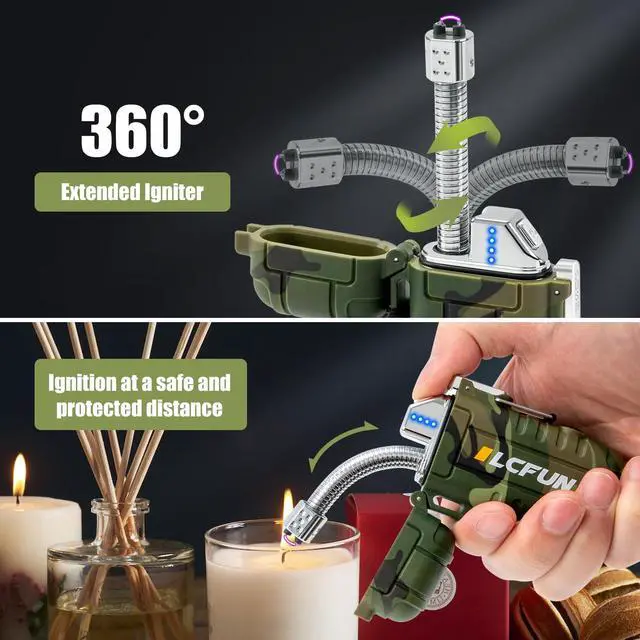 Alt view image 5 of 7 - Waterproof Windproof Lighter 2 Pack, Upgraded Camo Lighter