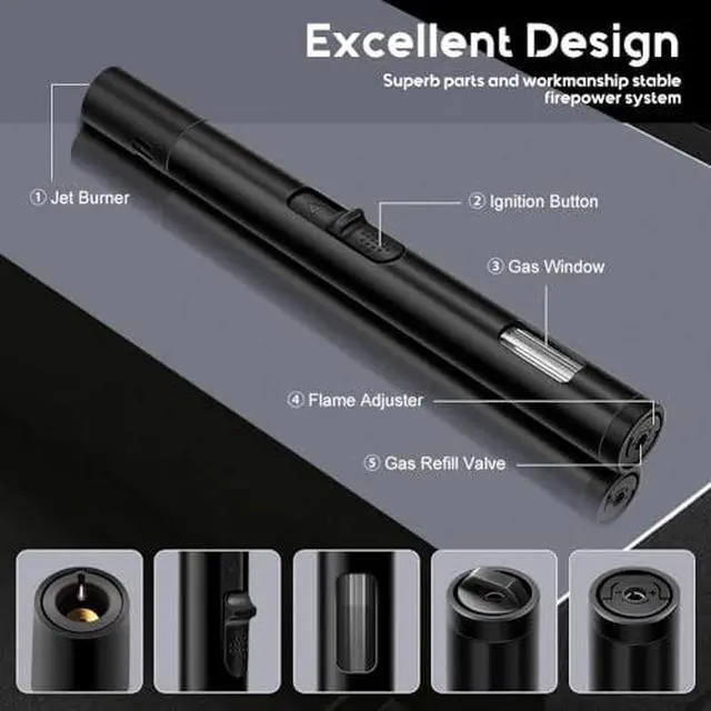 Alt view image 5 of 7 - 4 Pack Candle Lighter Electric USB Rechargeable Arc Lighter with Safety Lock, Windproof Long Butane Torch Lighters for Candles