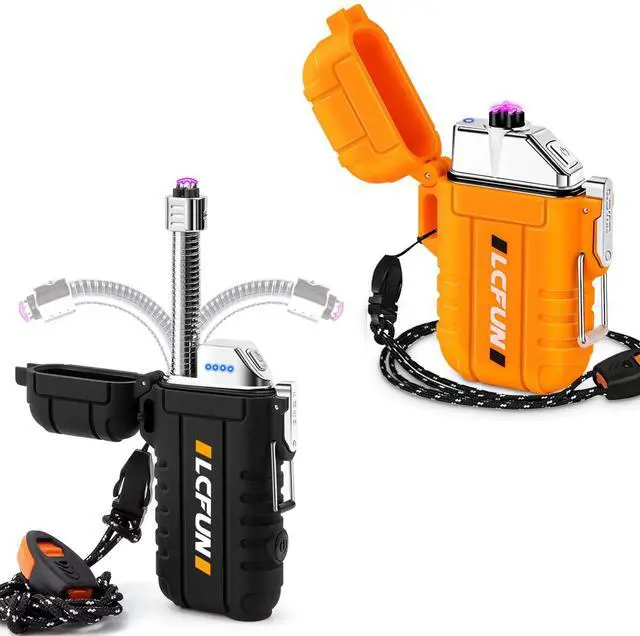 Main image of 2 Pack Waterproof and Windproof Lighter for Camping, Hiking, Fishing