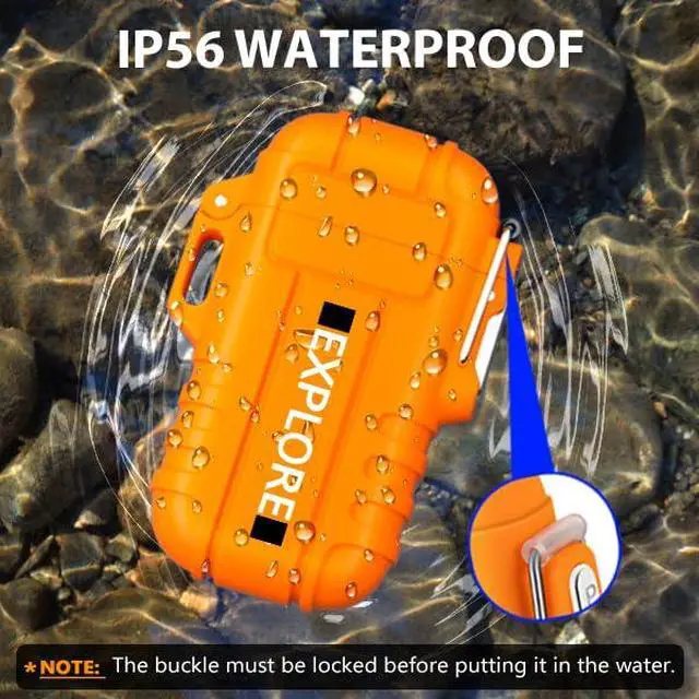 Alt view image 5 of 7 - 2 Pack Waterproof and Windproof Lighter for Camping, Hiking, Fishing