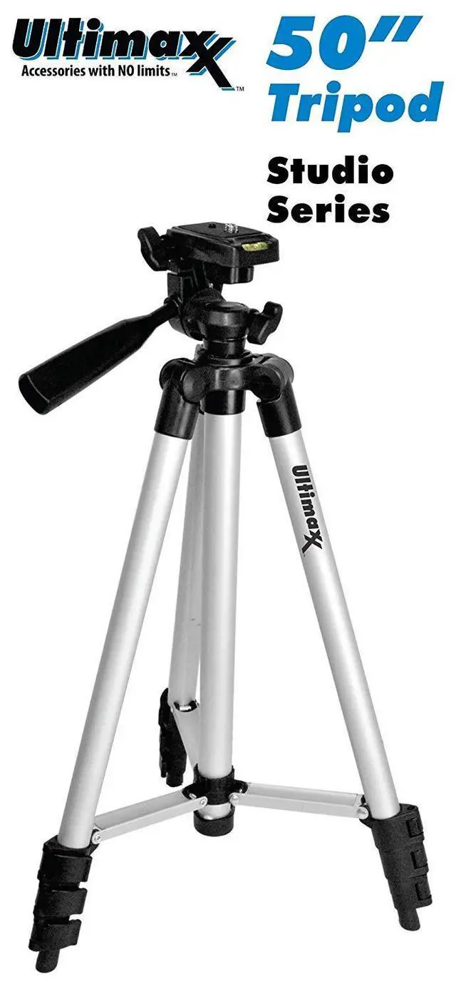Alt view image 2 of 5 - Lightweight Portable Camera Tripod Stand with Carrying Bag for Sony, Nikon, Canon, Olympus, Pentax, Panasonic, Samsung Cameras and Camcorders (50")
