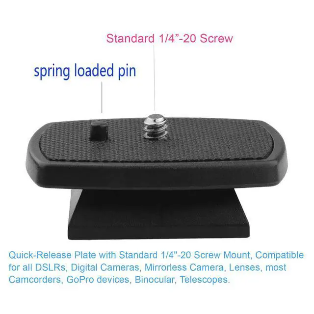 Alt view image 2 of 5 - 44mm Tripod Quick Release QR Plate Replacement Camera Mounting Adapter for Victiv T72, T64, T57 POLAM-FOTO 55"", Ambico, Vista Explorer 60, Sony, Sunpak, Ravelli, Velbon (Pack of 2)