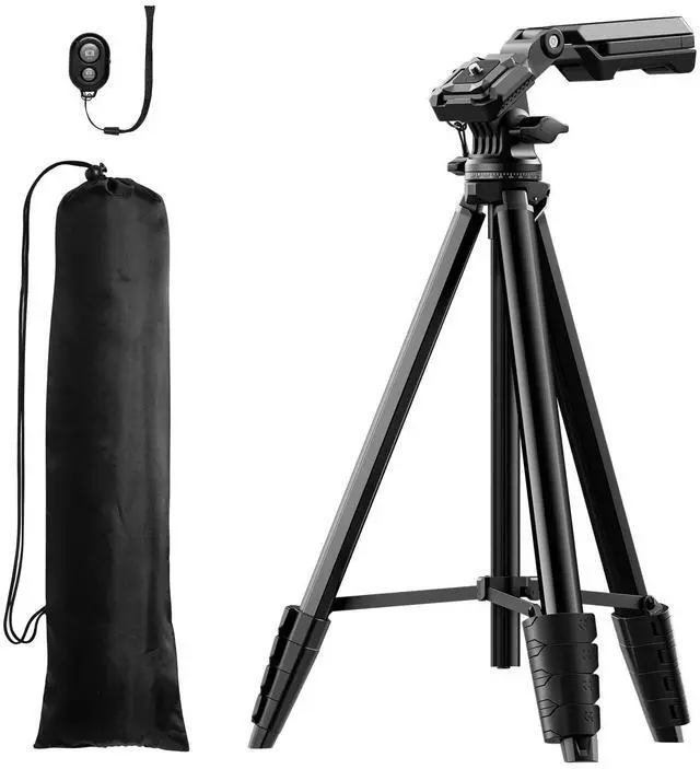 Main image of Lightweight Camera Tripod for Phone, 16.7"(42.5cm) Folded with Quick Release Plate, Phone Holder & Strap, Max 62.2"(158cm) Height, 3kg Load, Camera Stand for Photography & DSLR/iPhone