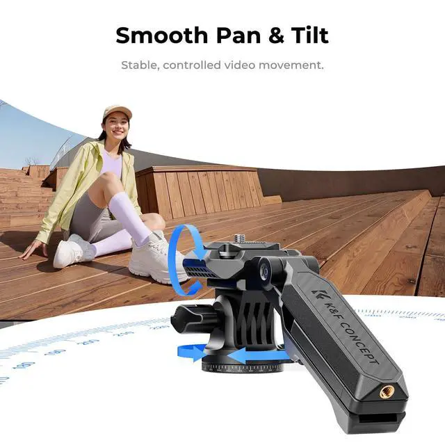 Alt view image 5 of 7 - Lightweight Camera Tripod for Phone, 16.7"(42.5cm) Folded with Quick Release Plate, Phone Holder & Strap, Max 62.2"(158cm) Height, 3kg Load, Camera Stand for Photography & DSLR/iPhone