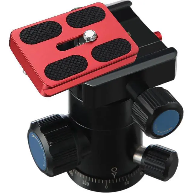 Alt view image 4 of 7 - 2 Pieces Metal Quick Release Plate with 1/4''-20 Camera Screw Tripod Mount Plate Fits Standard for DSLR Camera Tripod Ball Head(Pu50,Black and Red)