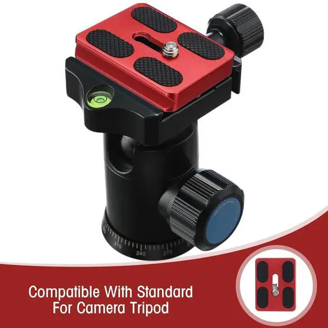 Alt view image 7 of 7 - 2 Pieces Metal Quick Release Plate with 1/4''-20 Camera Screw Tripod Mount Plate Fits Standard for DSLR Camera Tripod Ball Head(Pu50,Black and Red)