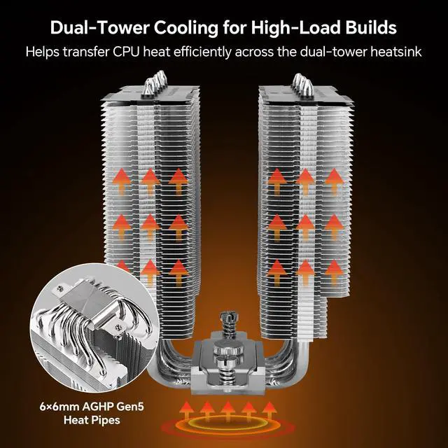 Alt view image 4 of 7 - Peerless Assassin 120 SE V2 CPU Cooler, Dual Tower, 1850RPM