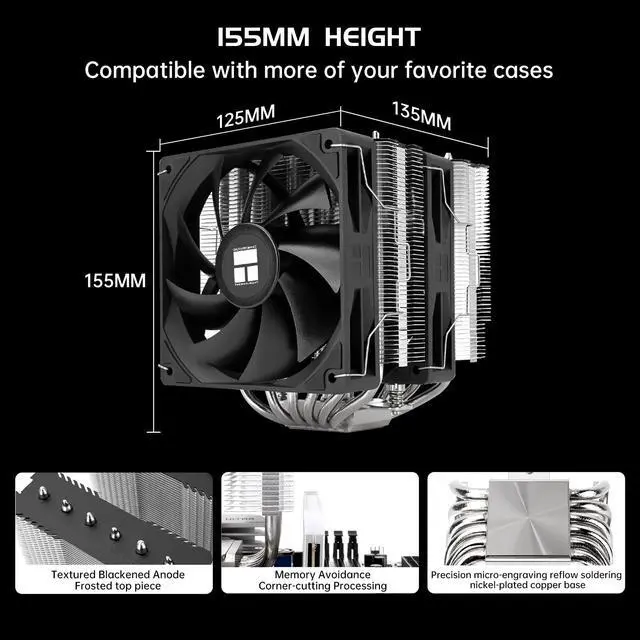 Alt view image 3 of 7 - Peerless Assassin 120 SE V2 CPU Cooler, Dual Tower, 1850RPM